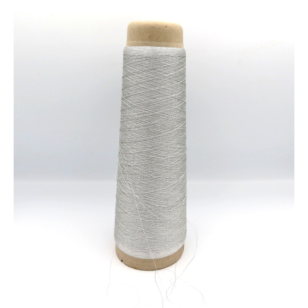 Lurex STEV15025 Dye Resist Gimp Silver Nm 40, 250 Dtex Cone Partial 109grs